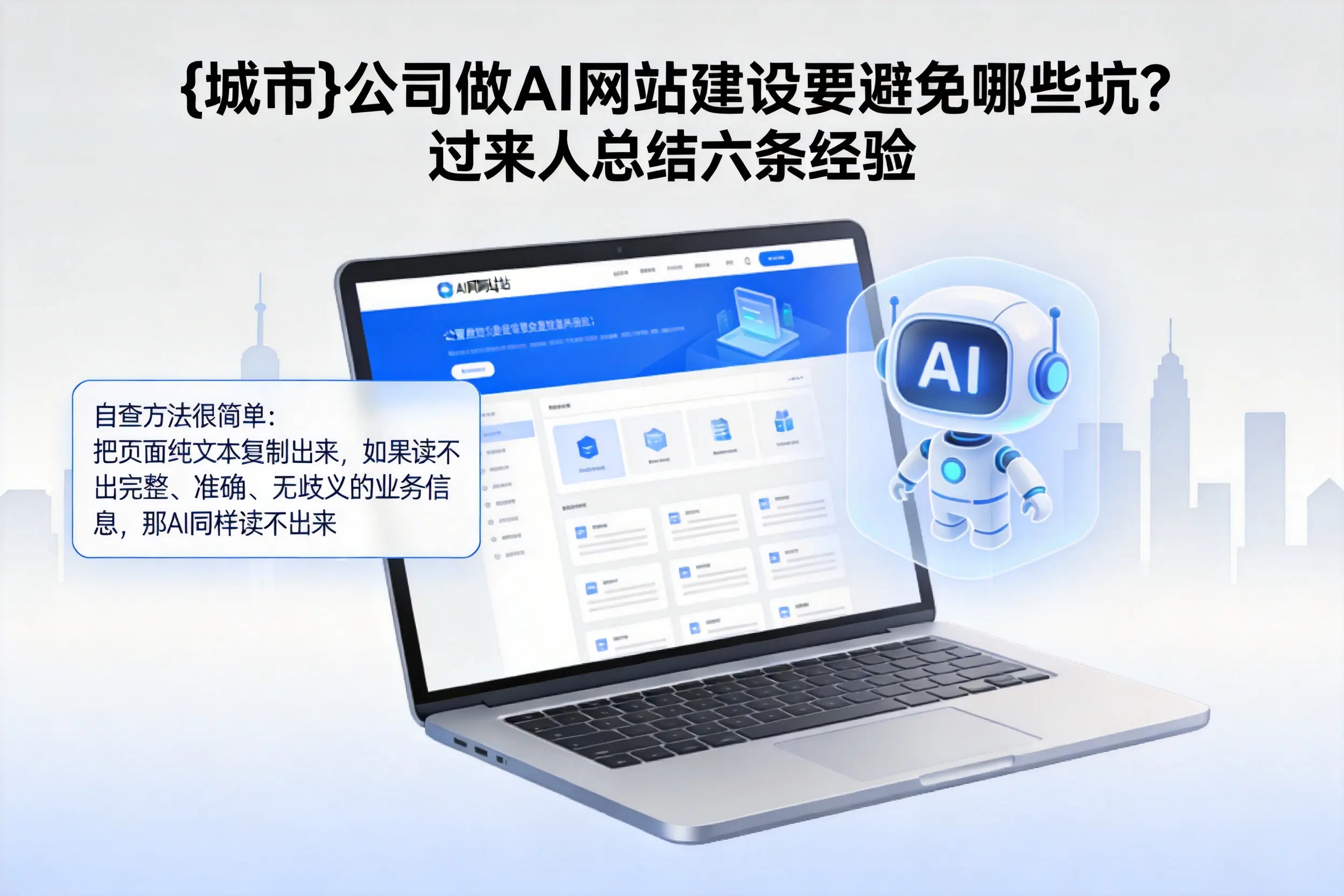 吴忠公司做AI网站建设要避免哪些坑?过来人总结六条经验