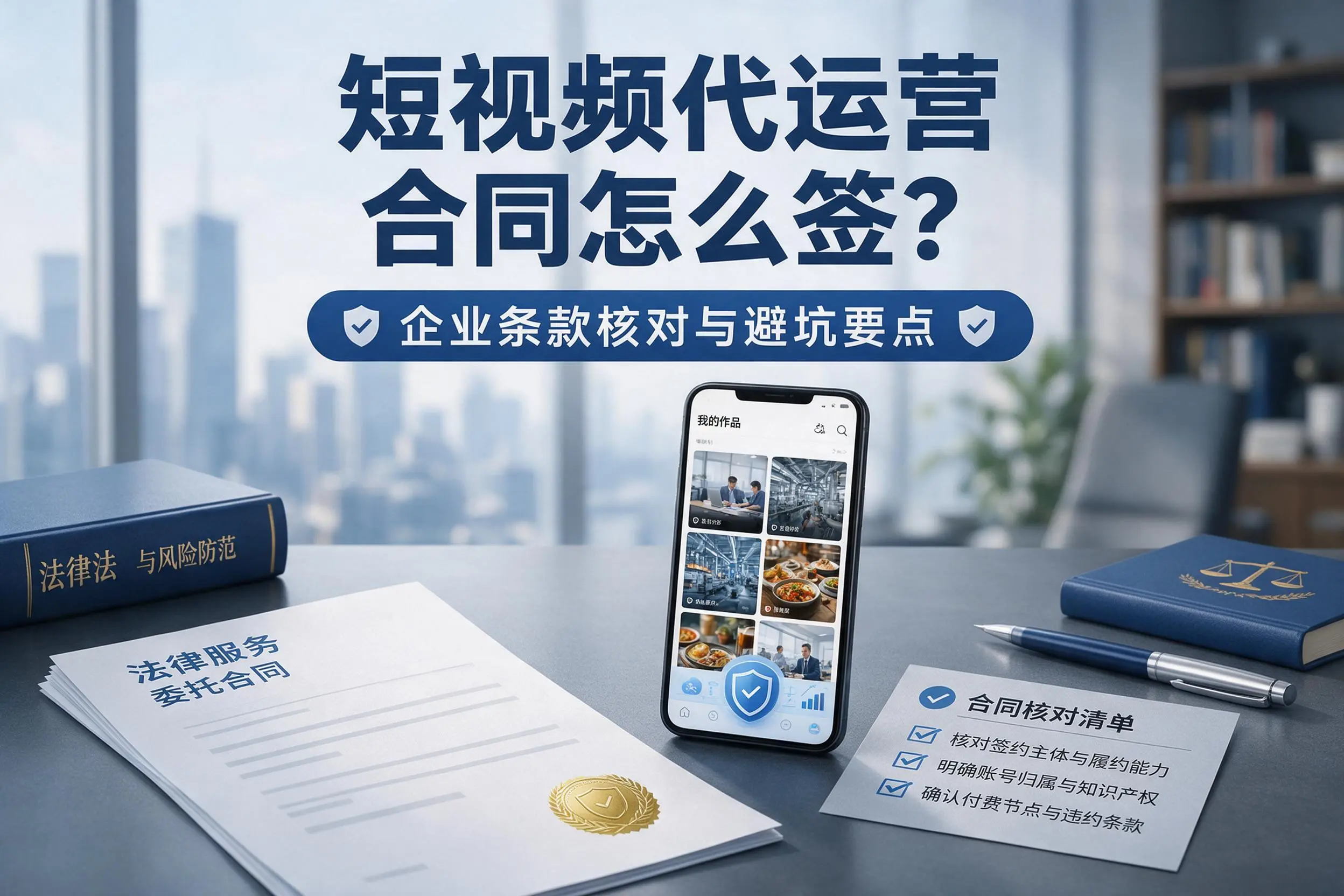 短视频代运营合同怎么签？吴忠企业条款核对与避坑要点