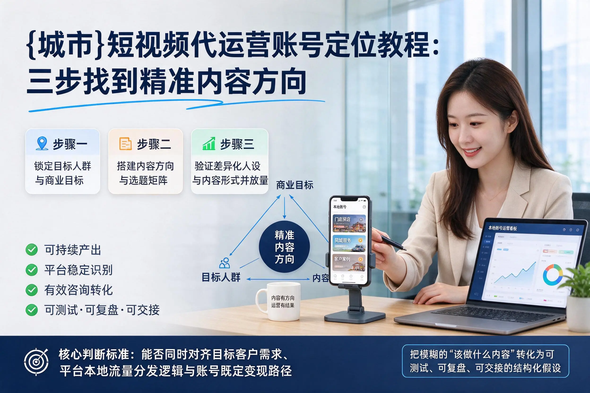 吴忠短视频代运营账号定位教程：三步找到精准内容方向