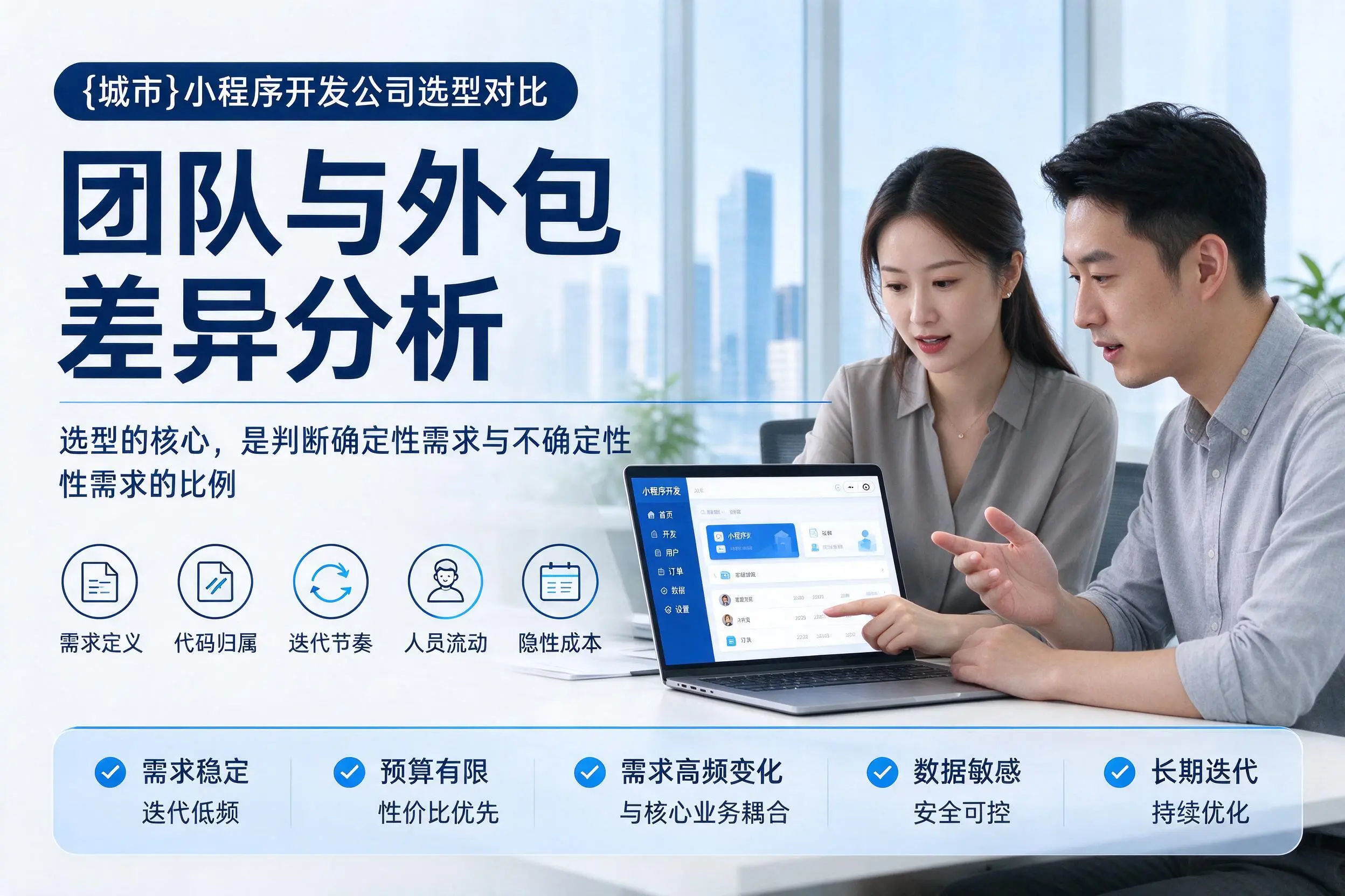 吴忠小程序开发公司选型对比:团队与外包差异分析