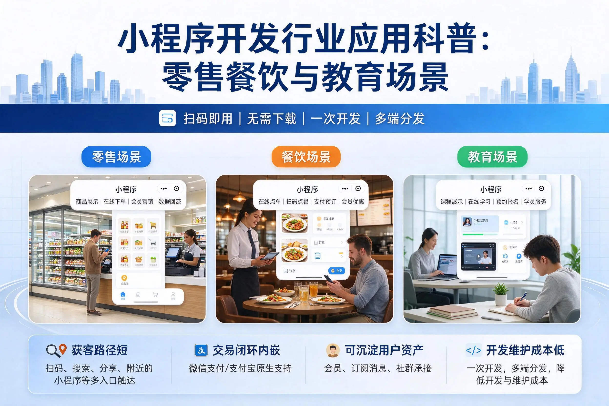 吴忠小程序开发行业应用科普：零售餐饮与教育场景