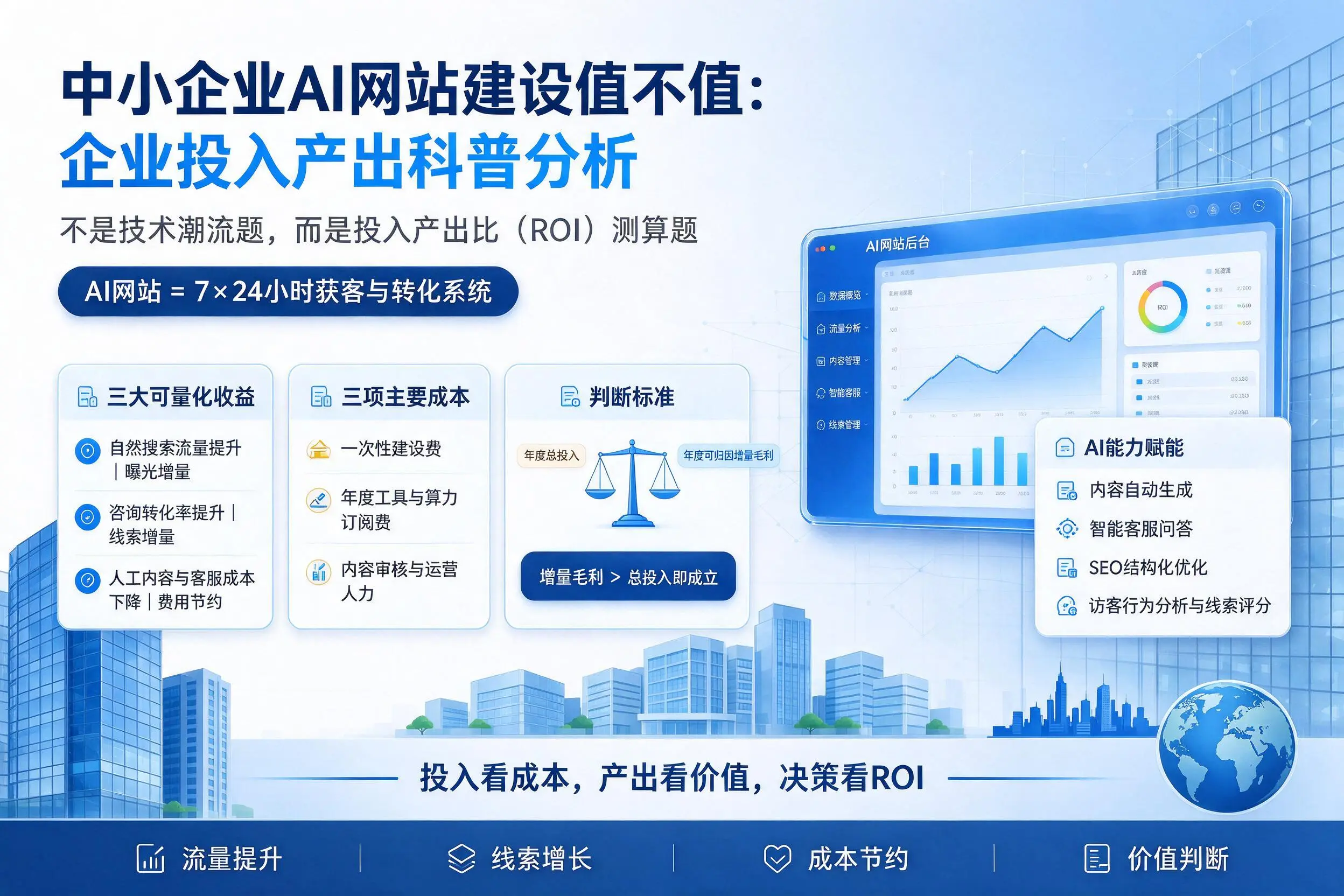 中小企业AI网站建设值不值:吴忠企业投入产出科普分析