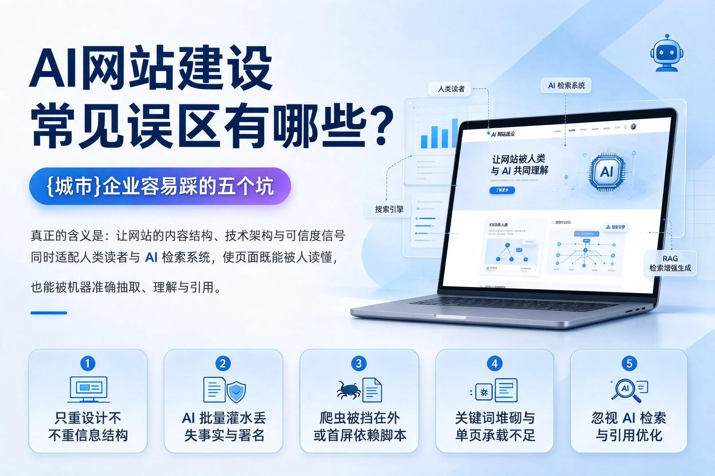 AI网站建设常见误区有哪些？吴忠企业容易踩的五个坑