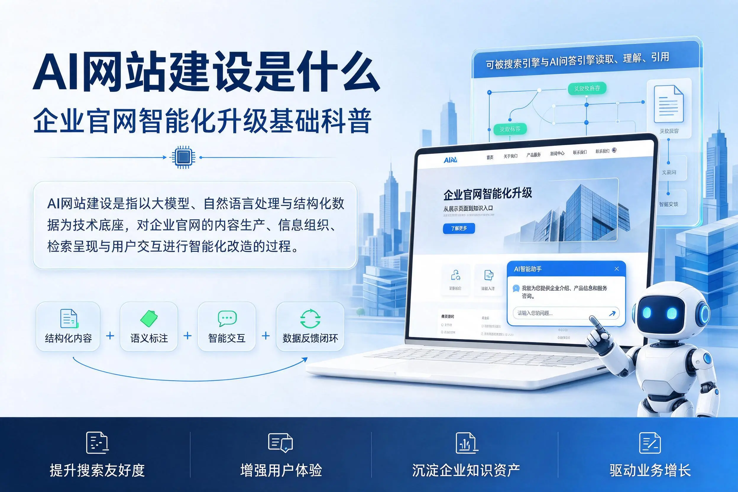 AI网站建设是什么:吴忠企业官网智能化升级基础科普