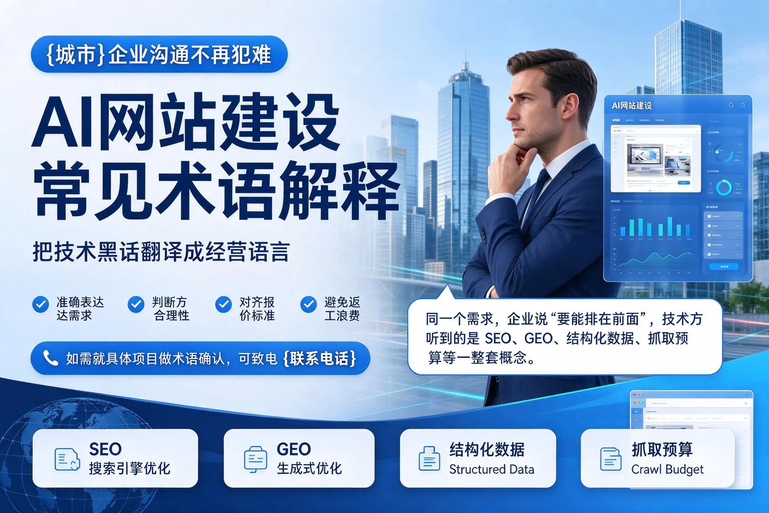 AI网站建设常见术语解释,吴忠企业沟通不再犯难