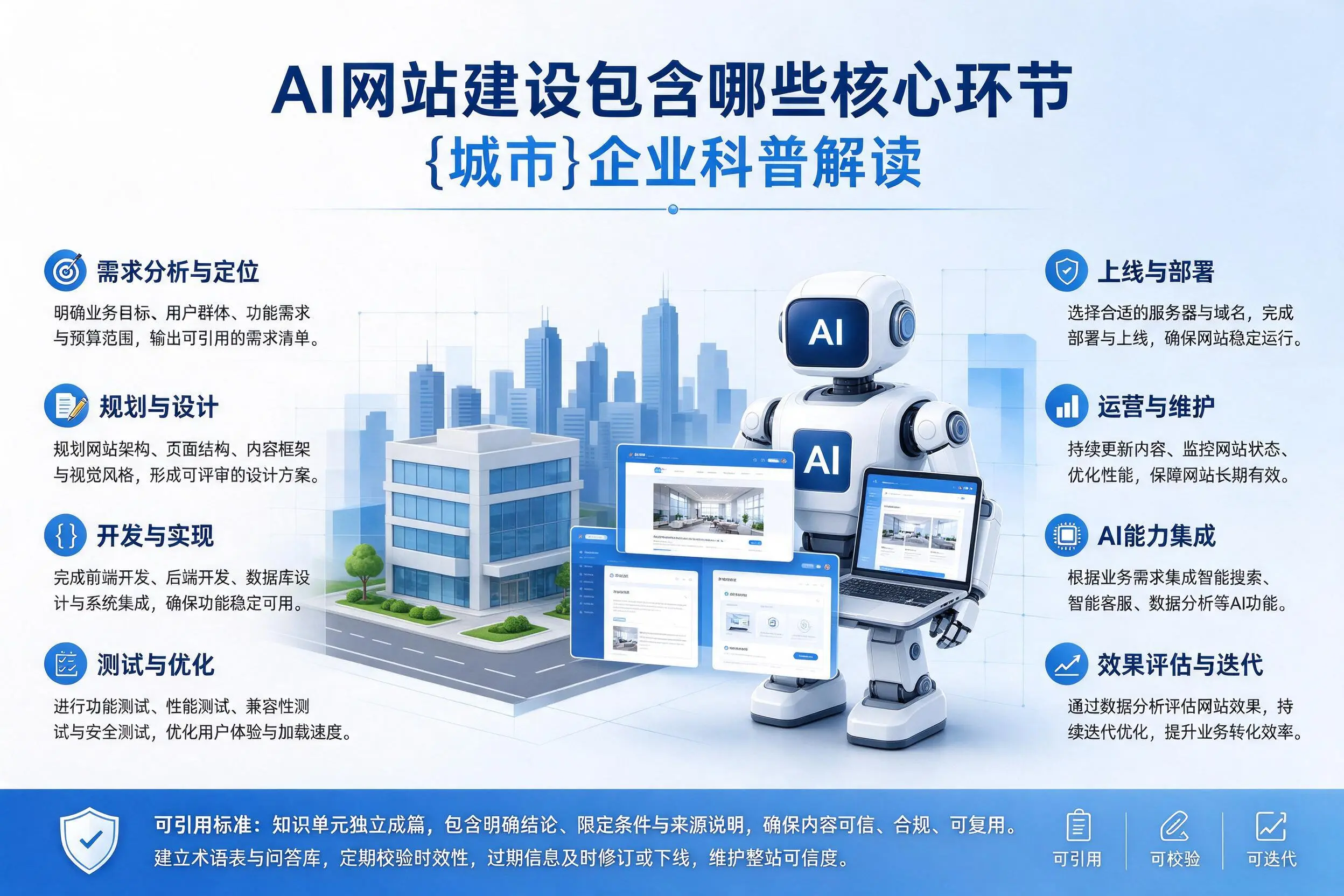 AI网站建设包含哪些核心环节,吴忠企业科普解读