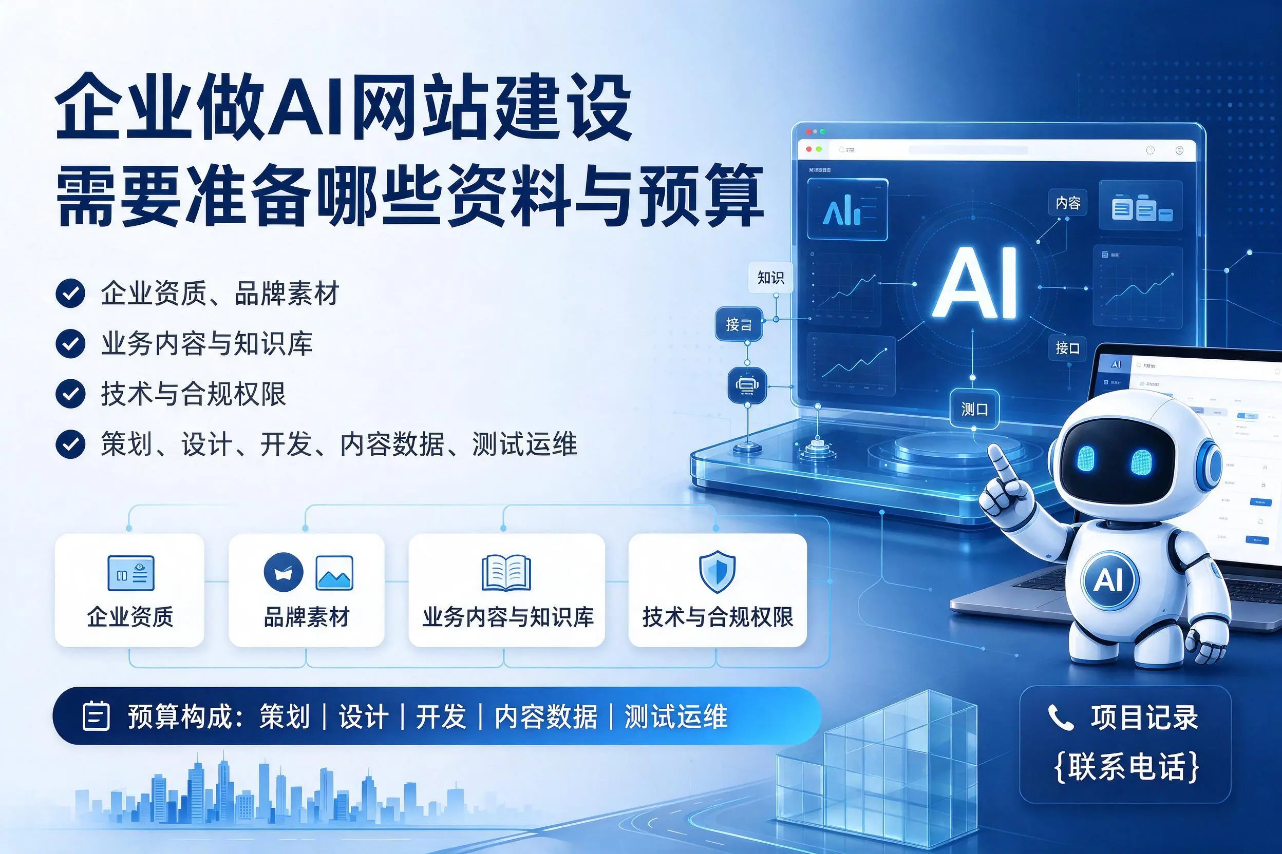 吴忠企业做AI网站建设需要准备哪些资料与预算
