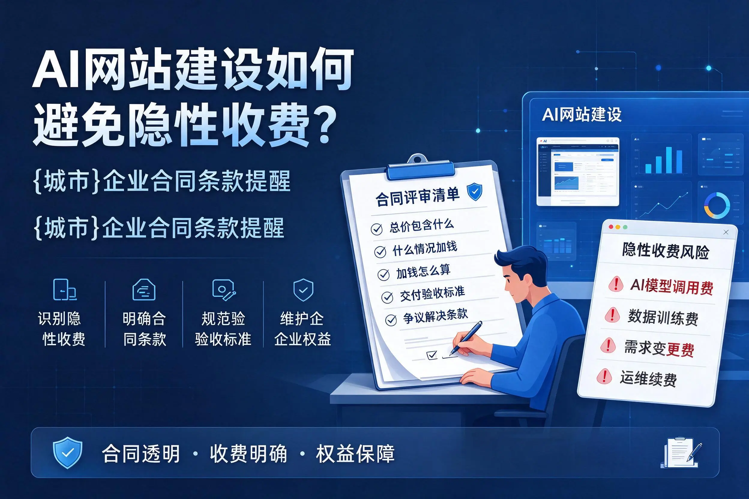 AI网站建设如何避免隐性收费?吴忠企业合同条款提醒