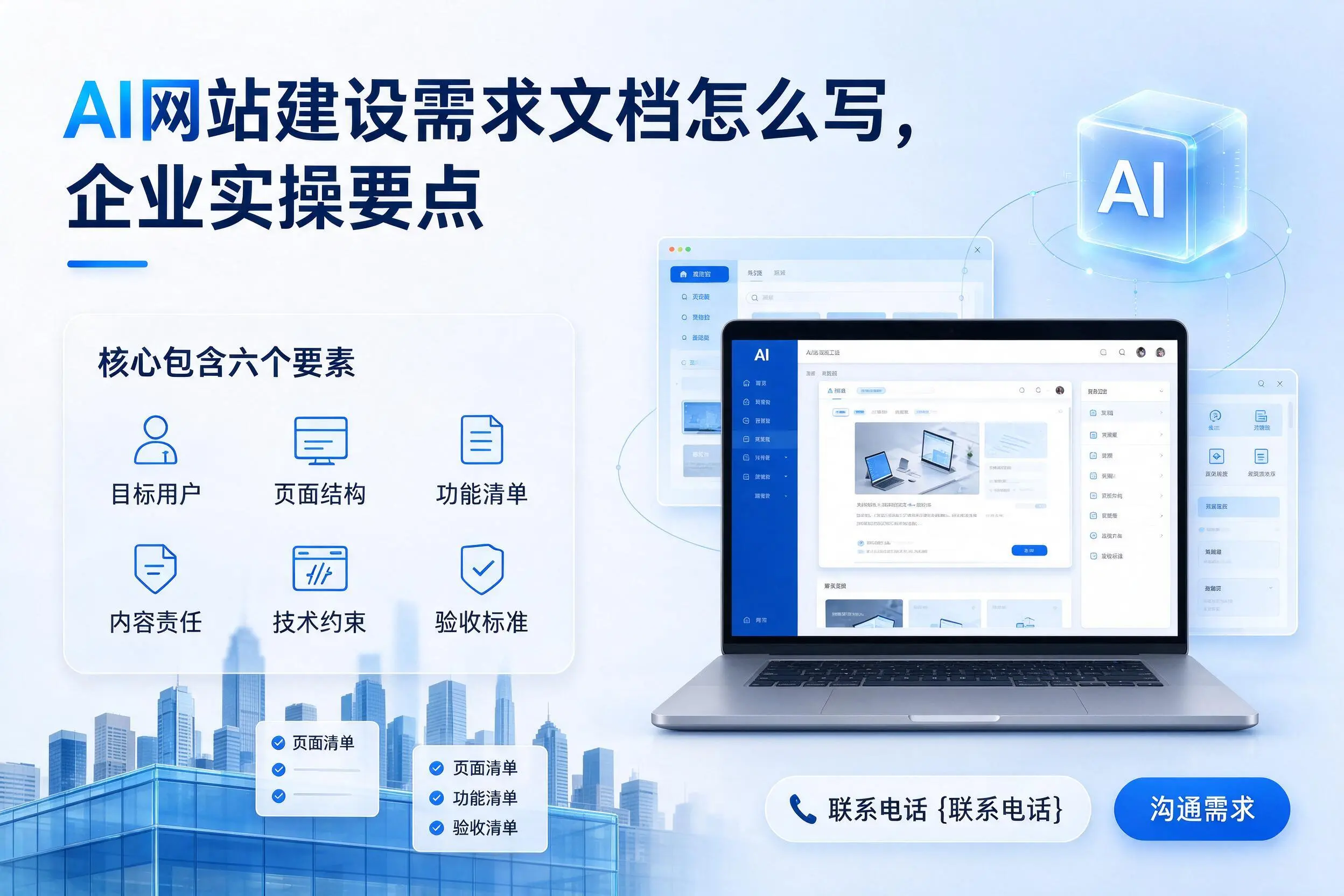 AI网站建设需求文档怎么写,吴忠企业实操要点